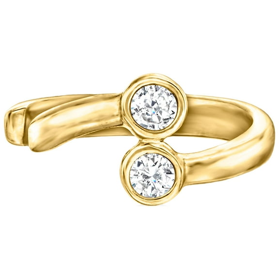 Pure Collection by Ross-Simons Diamond 2-Stone Ear Cuff in 14kt Yellow Gold, Women's, Adult