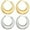 style2, variant on DESIGNICE 2 Pairs Statement Earrings for Women,Stainless Steel Plated C-Shaped Hoop Chunky Gold Earrings,Womens Earrings for Women Fashion Jewelry Gift,Style1