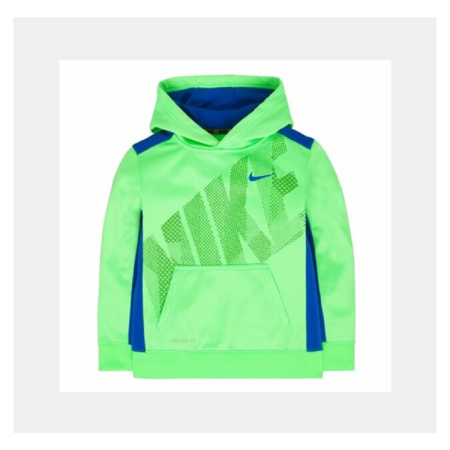Nike KO 3.0 Boys Therma-FIT Green Strike Fleece Hoodie, Size 4