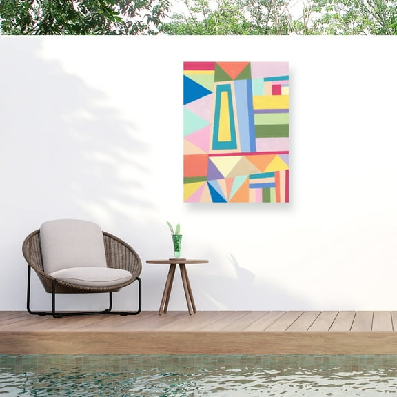 Nikki Galapon 'Confetti Structure I' Outdoor Canvas