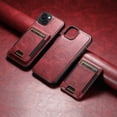 thumbnail image 5 of ELEHOLD Case for iPhone 15 Plus,2 in 1 Detachable Magnetic Leather Wallet Case with Card Holder Kickstand,Red, 5 of 6
