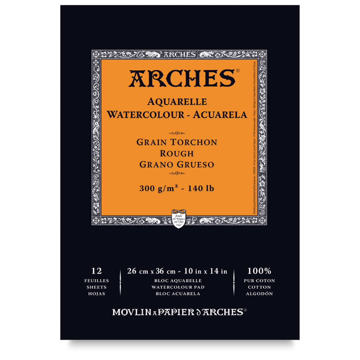 Arches Watercolor Pad - 10" x 14", 140 lb, Rough, Fold-over, 12 Sheets