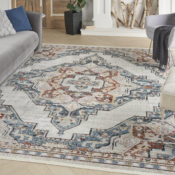 Nourison Geneva Traditional French Country Multicolor 7'10" x 9'10" Area Rug, (8' x 10')