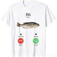 thumbnail image 6 of 【New Arrival】Funny Fish Incoming Call Bass Graphic T-Shirt, Cotton Crew Neck Short Sleeve Tee, Humor Fishing Casual Streetwear Novelty Gift For Angler Fishermen, 6 of 10