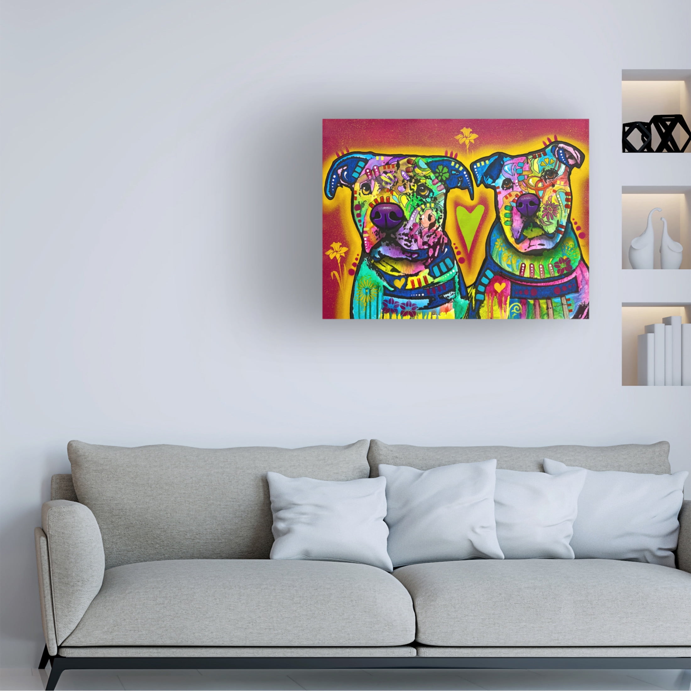 Canvas Wall Art - Dean Russo 'Team Doggo Is Ready' Wall Art for Living Room, Bedroom, or Office Décor by Trademark Fine Art - 24 x 18 Inches
