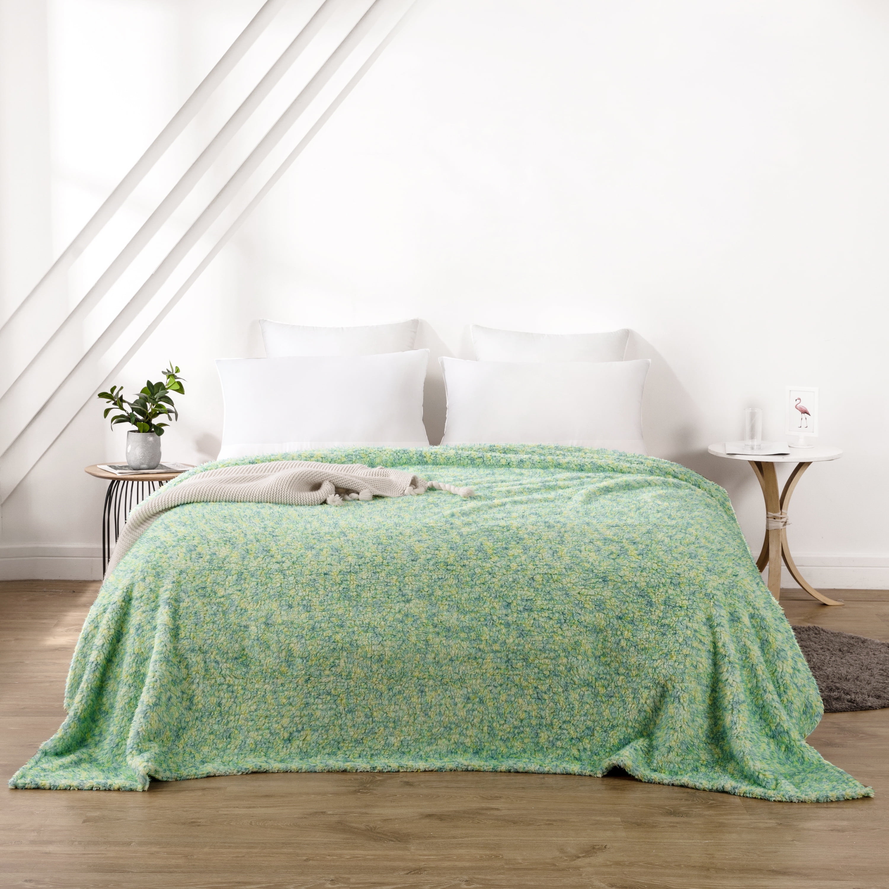 Your Zone Colorful Sherpa Blanket, 72" x 90"