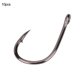 thumbnail image 3 of 100 piezas de anzuelos de pesca de acero con alto contenido de carbono con anzuelo de púas afiladas, accesorio para pescadores, color negro con orificio, 3 of 9