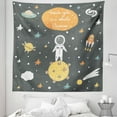 thumbnail image 1 of Outer Space Tapestry, Doodle Style Astronaut Alien Planets and Spaceships with a Words, Fabric Wall Hanging Decor for Bedroom Living Room Dorm, 5 Sizes, Multicolor, by Ambesonne, 1 of 1
