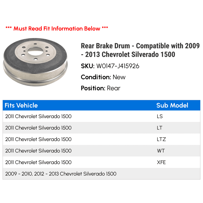 2011 chevy silverado rear brakes deals