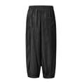 thumbnail image 4 of Zszcpp Men Work Pants Relax Fitetd Elastic Waist Long Solid Colour Style Wide Leg Lounge Trousers Casual Trouser, 4 of 7