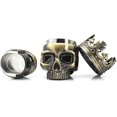 thumbnail image 2 of Molinillo de hierbas con forma de calavera, molido de hierbas y especias, es un gran artículo de regalo novedoso para los entusiastas de la decoración de Halloween (dorado), 2 of 3