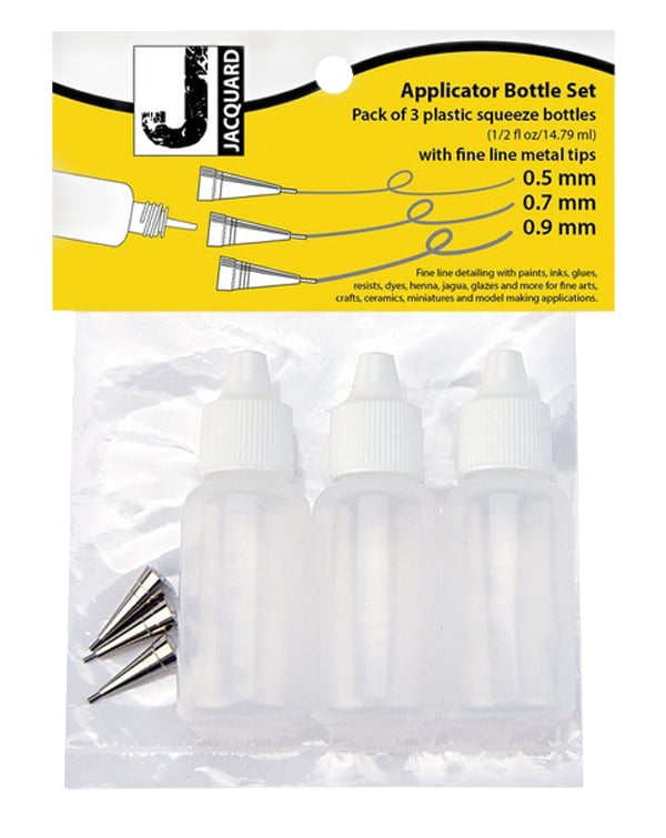 Jacquard 1/2 oz. Squeeze Bottle 3pk with Stainless Steel Tips .5