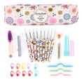 thumbnail image 2 of Crochet Hooks Set, Crochet  Set Aluminum Reusable Multiple Sizes Ergonomic Handle With Storage Bag For Blankets, 2 of 8