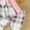 thumbnail image 6 of Linfrsh Toddler Girls Clothes Infant Girl Outfit Baby Fall Winter Cute Floral Shirt Tops Long Pant Set Gift 2PC Stuff(X-Pink,18-24 Months), 6 of 6