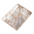 thumbnail image 1 of EeaseCA Ceramic Jewelry Tray Marble Vein Pattern Storage Plate Creative Jewelry Display Plate Golden Size S (Golden Vein), 1 of 7