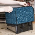 thumbnail image 7 of Honeii Blue Glitter Print 4 slice Toaster Cover, Two Slice Toaster Dust-proof Cover For Kitchen Small Appliance and Fingerprint Protection, 7 of 7
