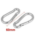 thumbnail image 3 of Unique Bargains 316 Stainless Steel Spring Snap Hook Carabiners 2.4"  Length 4pcs, 3 of 4