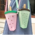 thumbnail image 6 of ABCISI Cute Water Bottle, 320ml Plastic Water Bottles,  Watermelon Ice Cream Water Bottle with Straw, Anti-Fall Portable Popsicle Shape Water Cup for Girls (green), 6 of 14