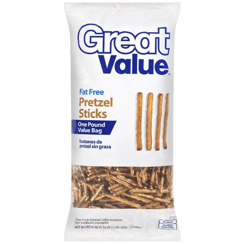 Great Value FatFree Pretzel Sticks 16 Oz.