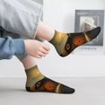 thumbnail image 2 of Fuzoiu Majestic Butterfly Sunset Print Adult Socks, Crew Moisture-wicking Socks, Unisex Cushion Crew Socks,Casual Sports Ankle Socks, 2 of 7