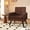 Bronze, variant on Melocadol Modern Accent Chair, Upholstered Cozy Single Sofa Chair, Mid Century Armchair with Solid Legs, Extra Large Seat with 496 Lb Weight Capacity, for Living Room, Bedroom, Reading, Cow Pattern