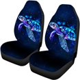 thumbnail image 5 of Pzuqiu Sea Turtle Car Seat Covers 3 Pieces Car Seat Covers Full Set Breathable Interior Accessories Suitable for Truck Sedans, 5 of 10