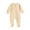 Beige, variant on fatyb Infant Newborn Pajamas with Foot Full Zip Baby Cotton Romper Long Sleeve Jumpsuit for Boys Girls