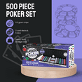 thumbnail image 2 of Tradeopia Premium 500 Piece Poker Set with Aluminum Carrying Case - Ultimate Party Game, 2 of 7
