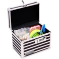 thumbnail image 1 of Vaultz Medicine Storage Box w/Combination Lock - 4 x 6 x 4 Inches Cabinet Safe, Black & White Stripes, 1 of 6