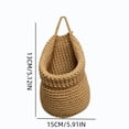 thumbnail image 3 of Woven Hanging Basket for Kitchen,Teardrop Wall Mounted Container Bag for Entryway Items Sorting,Kitchen Tidying,Fruit Vegetable Onion and Potato Storage, 3 of 9