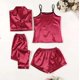 thumbnail image 4 of Conjunto de pijama de cuatro piezas fino de moda para mujer, estilo honda, universal para las cuatro estaciones, 4 of 6