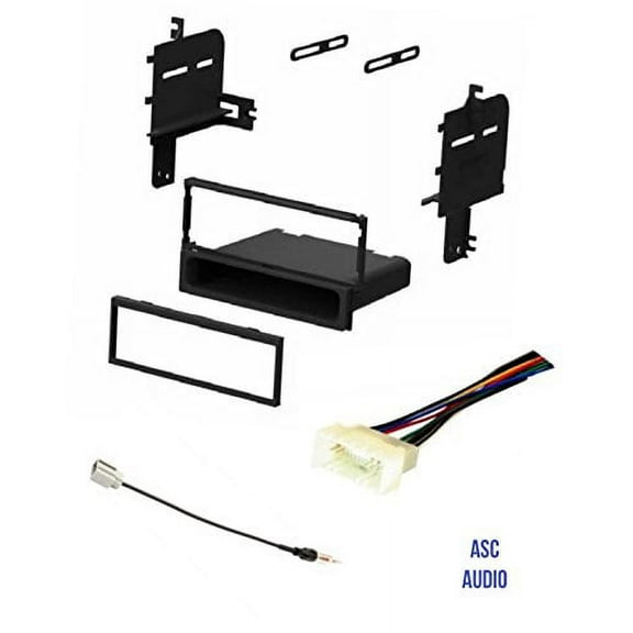 ASC Car Stereo Radio Install Dash Kit, Wire Harness, and Antenna Adapter for installing an Aftermarket Single Din Radio for 2009 2010 Kia Sportage