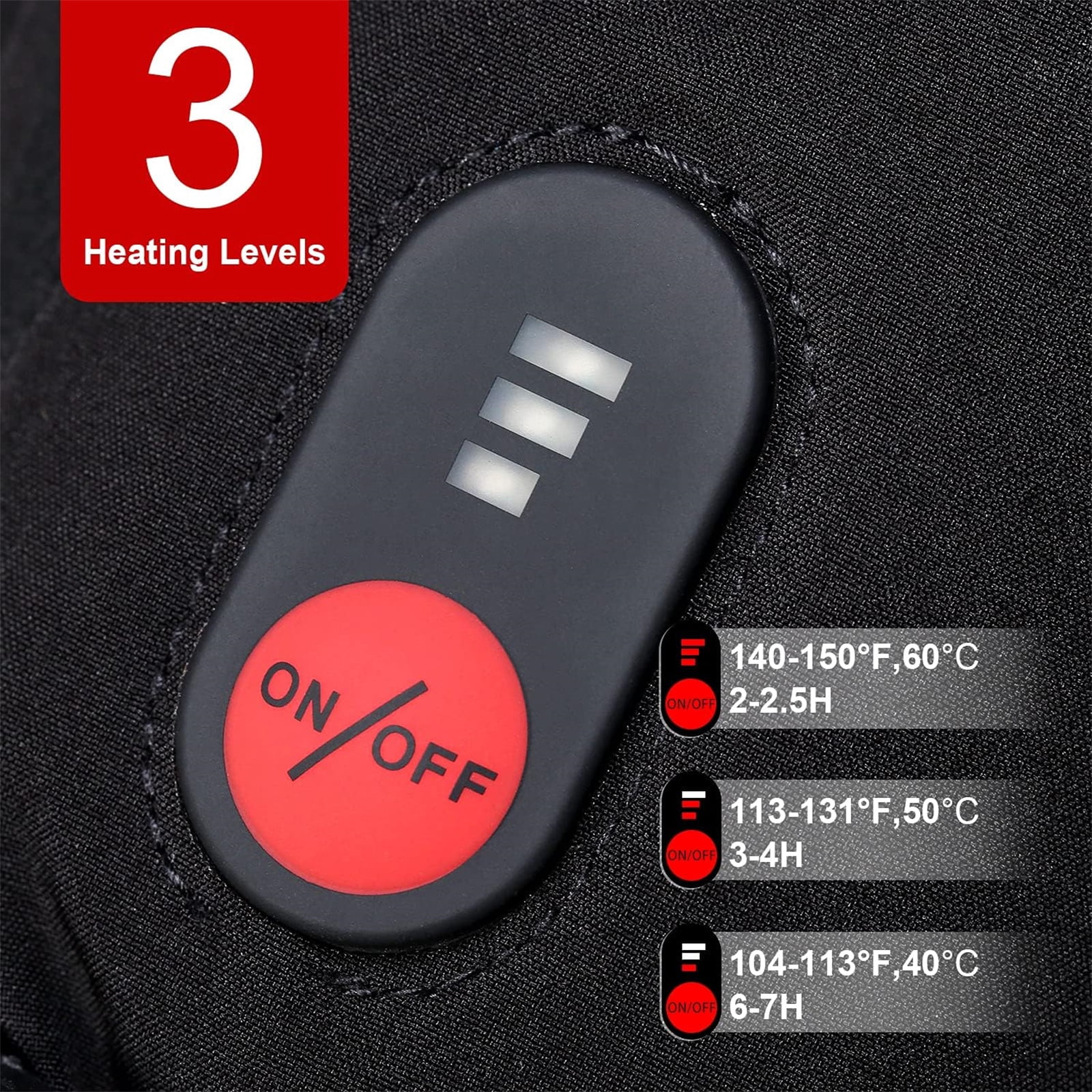 SAVIOR HEAT Heated Gloves for Men Women, Rechargeable 2200mAh Battery Powered Ski Gloves, Waterproof Touchscreen Electric Heated Winter Hand Warmer Gloves for Cycling Skiing Motorcycling Hunting