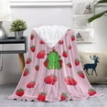 thumbnail image 4 of Strawberry Frog Flannel Blanket Decor Soft Cozy Warm Fluffy Blanket for Bed Couch Travel Beach 80x60 inch for Adults, 4 of 6