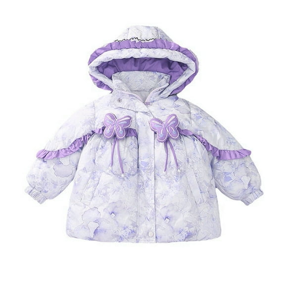 Winter Children's Cottonblend Padded Children's Autumn And Winter New Korean Version Of Thick Cottonblend Padded Girl Plus Cottonblend Padded Jacket Lightweight Hooded Jacket