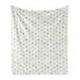 thumbnail image 1 of Adventure Cartoon Soft Flannel Fleece Throw Blanket, Minimalist Hot Air Balloons Repeating Pattern, Cozy Plush for Indoor and Outdoor Use, 60" x 80", Pale Orange Pale Pink, by Ambesonne, 1 of 6