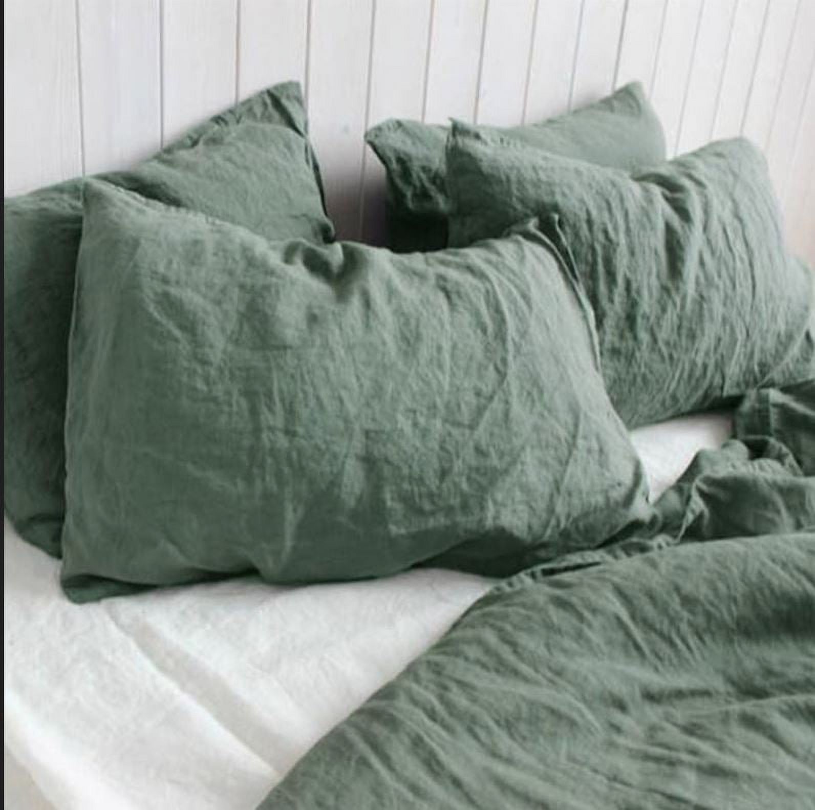 Pavish Export Sage Green Cotton Duvet Cover Set Stonewashed Cotton Bedding Set Full Soft Cotton Duvet Cover Set