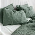 thumbnail image 3 of Pavish Export Sage Green Cotton Duvet Cover Set Stonewashed Cotton Bedding Set Full Soft Cotton Duvet Cover Set, 3 of 3