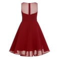 thumbnail image 2 of CHICTRY Kids Girls Sleeveless Wedding Bridesmaid Dress First Communion Gowns Shiny Sequins Flower Girl Dress Burgundy 10, 2 of 5