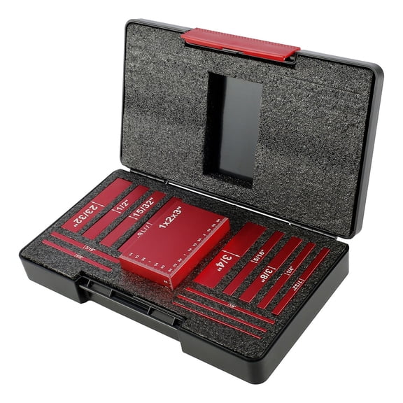 15pcs Gauge Block Set, Aluminum Alloy Height Gauge Block, High Precision Setup Bars, Portable Testing Gauge Block Measuring Tool ,Durable Construction