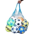 thumbnail image 1 of RV Red de 100 cm para pelotas, baloncesto de fútbol, ​​red de 10 pelotas, cesta porta juegos de 2 colores, red lavable de doble color, 1 of 5