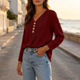 thumbnail image 7 of Vivianyo HD Women's Pleated V Neck Blouse, Tunic Shirts for Women Loose Fit Long Sleeve Top, Fall Office Casual Blouse for Daily Commute and Shopping Trips, Sizes S-2XL, 7 of 7