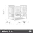 Dream On Me Piper 4in1 Convertible Mini Crib, White