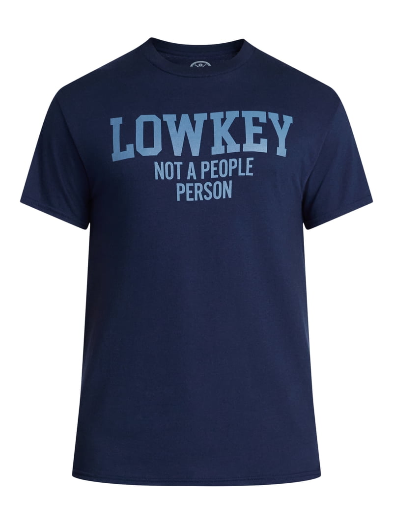 Humor Men's and Big Men's Lowkey Not a People Person Graphic Tee