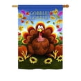thumbnail image 2 of Breeze Decor 63051 Thanksgiving Gobble 2-Sided Impression Garden Flag - 13 x 18.5 in., 2 of 2