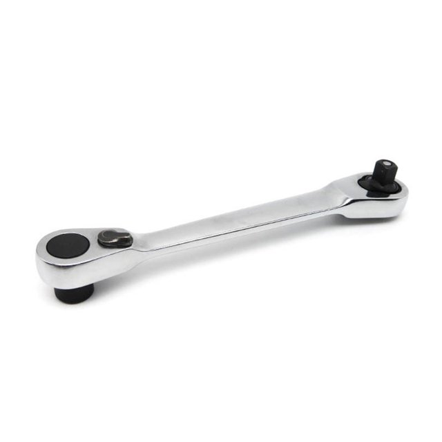 sweethay Llave de carraca de 1/4 de punta pequeña Llave de vaso pequeña de punta doble Artesanía