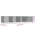 thumbnail image 2 of vidaXL Dog Cage Grey Galvanized Steel 26.2 x 6.6 x 4.9 ft Durable, 2 of 6
