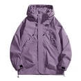 thumbnail image 2 of Admvng Rain Coats for Women Casual Running Lightweight with Zipper Pocket Coat Outwear Jacket S-3XL, 2 of 6