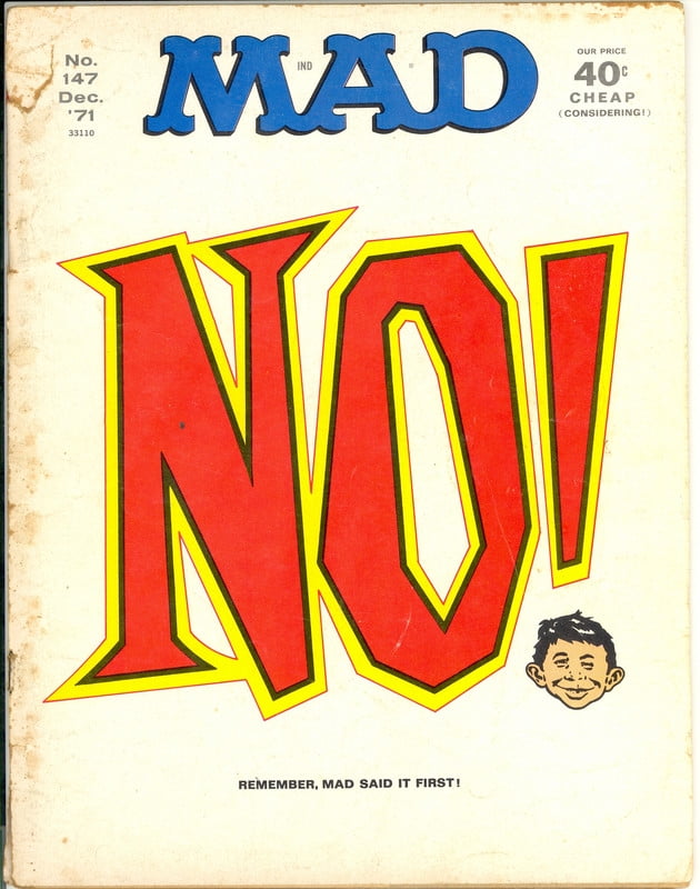 MAD Magazine Vintage Collectible #147 DEC 1971