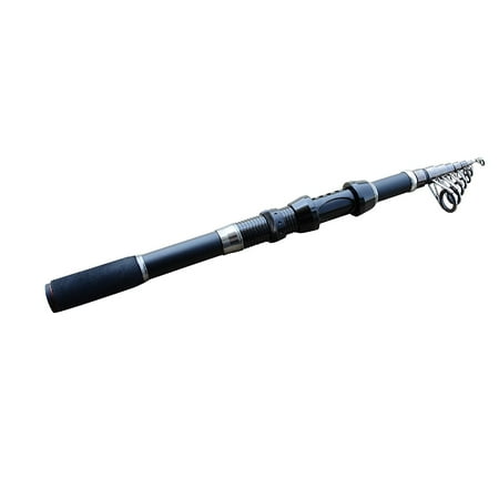 Graphite Telescopic Rod - CarbonZeal Carbon Fiber Travel Spinning Telescopic Fishing Rod Graphite Super Hard Portable Retractable Fishing Pole Boat Sea Saltwater Freshwater Fishing Rod Pole